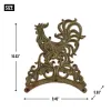 Rustic Rooster Cast Iron Hose Organizer for Garden