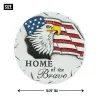 Home of the Brave Stepping Stone - Patriotic Garden Decor for Outdoor Spaces