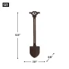 Cast Iron Garden Shovel with Built-In Thermometer - Durable Outdoor Tool