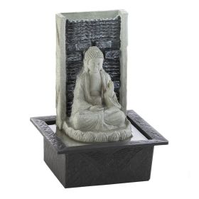 Buddha Cascading Tabletop Fountain - Serene Indoor Water Feature for Home or Office Decor