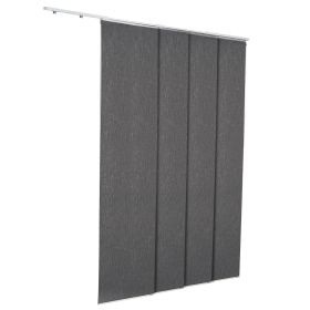 Panel Track Blinds Extendable Track from 45.8 in to 86 in W Trimmable Dark Gray
