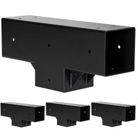 4x4 Inch Pergola Bracket Kit Inner 3.5x3.5 3-Way Woodworks DIY Post 4 pcs
