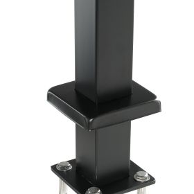 VEVOR Cable Railing Post, 36" x 2" x 2" Steel Level Deck Railing Post Without Holes, SUS304 Stainless Steel Cable Rail Post