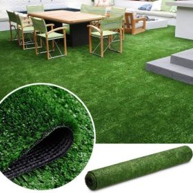 6ft x 10ft Premium Artificial Turf Mat with Drainage Holes. Thick Fake Grass with Rubber Backing, Ideal for Indoor/Outdoor Pet Areas, Garden, Law