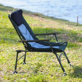Camping Lounge Chair, Portable Folding Reclining Camping Chair with Adjustable backrest for Indoor and Outdoor Camping Beach Hiking Fishing