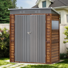 3x5FT Iron Wood Combination Tool Shed   A Perfect Blend Of Nature And Functionality (Option: Wood)