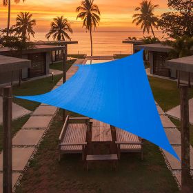 Artpuch Custom Size Sky Blue Sun Shade Sail Triangle Canopy 185 GSM Durable Fabric UV Block Awning for Outdoor Patio Garden Backyard (Customized (Color: Sky Blue, size: 08'x11')
