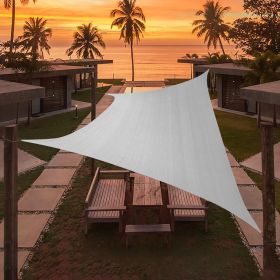 Artpuch Custom Size Light Gray Sun Shade Sail Triangle Canopy 185 GSM Durable Fabric UV Block Awning for Outdoor Patio Garden Backyard (Customize (Color: Light gray, size: 12'x16')