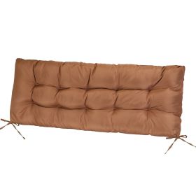Bench Seat Cushion For Indoor Outdoor Furniture Non Slip Long Chair Cushion with Ties Strap Waterproof Swing Cushion 51.18x19.68IN For Garden Pat (Type: Waterproof_10_Coffee)
