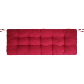 Bench Seat Cushion For Indoor Outdoor Furniture Non Slip Long Chair Cushion with Ties Strap Waterproof Swing Cushion 51.18x19.68IN For Garden Pat (Type: Normal_8_Red)