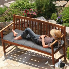 Bench Seat Cushion For Indoor Outdoor Furniture Non Slip Long Chair Cushion with Ties Strap Waterproof Swing Cushion 51.18x19.68IN For Garden Pat (Type: Waterproof_8_LGrey))