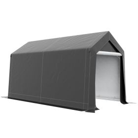 Outsunny 7' X 12' Garden Storage Tent, Heavy Duty Outdoor Shed, Waterproof Portable Shed Storage She (Option: Gray)